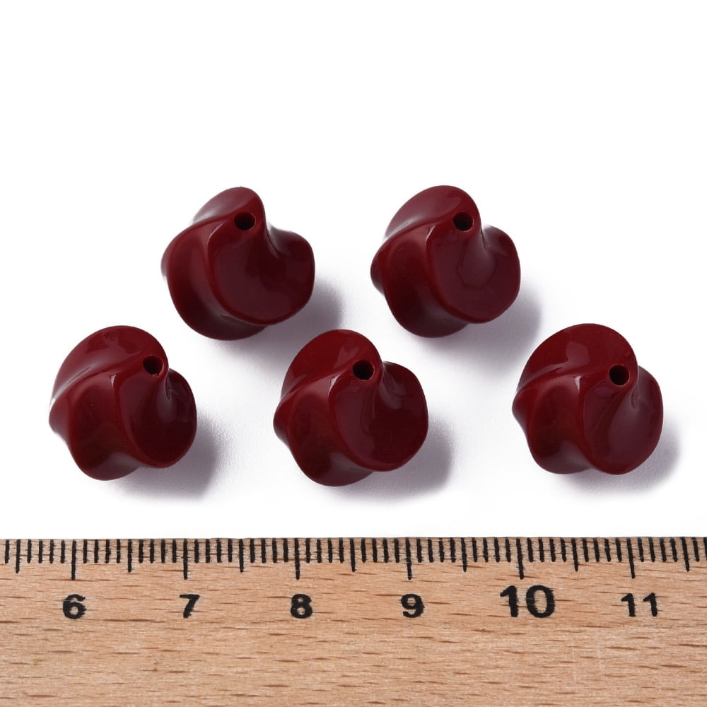 500gs Opaque Acrylic Beads Twist Mixed Color 14.5x14x14mm Hole: 1.6mm about 390pcs/500gDIY