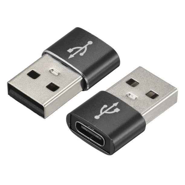 Adaptador USB C Hembra a USB Macho Unique Bargains Negro Paquete de 2 cable de computadora adaptadores usb a usb