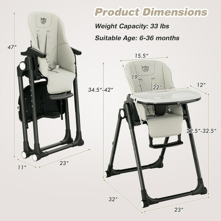 Height adjustable hot sale high chair