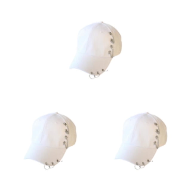 maskred Cotton Baseball Cap With Quick-drying Technology Say Goodbye To Sweat Chain White 3Set