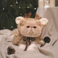 thumbnail image 5 of Christmas Reindeer Cape for Dogs with Adjustable Ties, Warm Fawn Spotted Poncho, Cute Elk Antler Cloak for Pet Holiday Photos, Festive Party Wear for Small Medium Pets L, 5 of 8