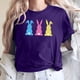 thumbnail image 2 of Blusa informal de manga corta con cuello redondo y estampado de Pascua para mujer Pompotops hfajkhk127903, 2 of 5