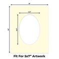 thumbnail image 2 of Off White Picture Frame Mat for 8x10 Frames - Oval Opening for 5x7 Photos - 50 Mats, 2 of 6