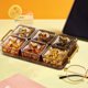 thumbnail image 4 of Bandeja de snacks compartimentada - 6 cajas de plástico con tapas para caramelos, frutos secos y almacenamiento de fruta - Gris, Blanco, Rosa, Verde, 4 of 7
