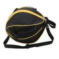 thumbnail image 3 of Round Mesh Basketball Bags, Thick Cloth Waterproof Oxford Round Basketball Bags Adjustable PVC Durable  For International Competitions For No. 7 Basketball Black Cloth With Yellow, 3 of 8