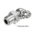 4 Pcs Brass M10 X 1mm Thread 90 Degree Angle Grease Zerk Nipple Fitting For Car