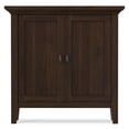 thumbnail image 4 of Redmond Solid Wood 32inch WideTransitional Low Storage Cabinet in Brunette Brown, 4 of 11