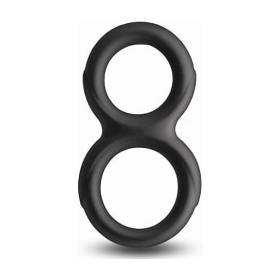 NS Novelties Renegade Twofold Silicone Penis Ring, Black