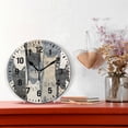 thumbnail image 2 of Yayeee 10" Wall Clock Battery Operated Quartz Round Silent Non-Ticking Home Decor, Blue Cute Cats, 2 of 6