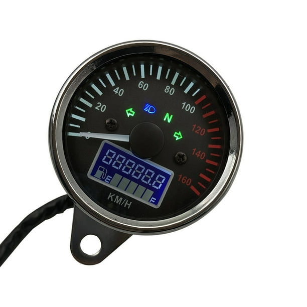 Universal Motorcycle Speedometer LED Digital Tachometer Liquaid Crystal Instrument Gauge