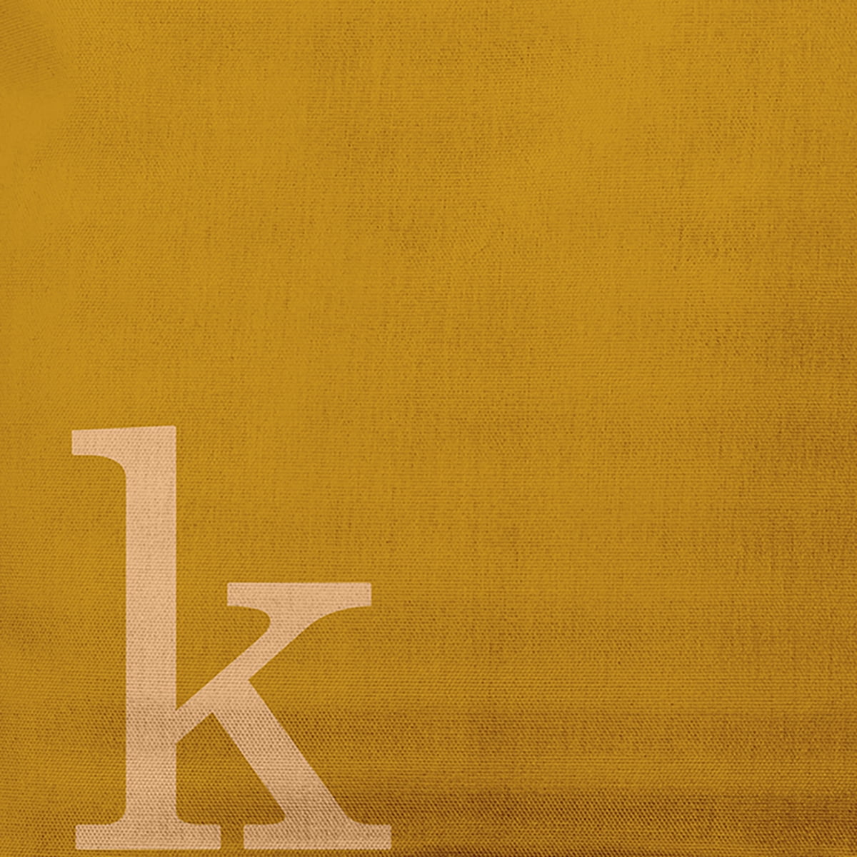 Simply Daisy 16" x 16" Modern Monogram Decorative Throw Pillow, Autumn Gold