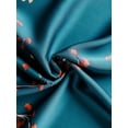 thumbnail image 6 of DARING DIVA Women's Silk Short Sleeves Floral Satin Pajama Sets S Bright Blue, 6 of 7