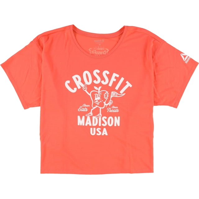 Reebok Womens CrossFit Madison USA Graphic T-Shirt, coral, M