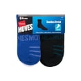 thumbnail image 3 of Hanes Moves Ultimate Boys' Seamless Stretch Mid Crew Socks, 6-Pairs Blue/Black M, 3 of 5