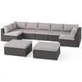 thumbnail image 1 of Santa Rosa 7 Seater Sectional Sofa Set with Cushions Grey with Silver Cushions, 1 of 32