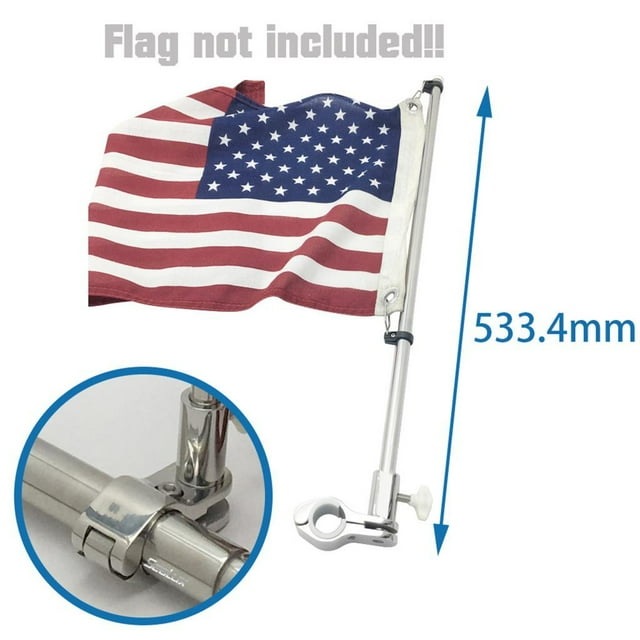 21'' Flag Pole Stainless Mount Flagpole yard Or Garden Weather Resistant Rustproof