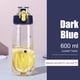 thumbnail image 4 of Termos para agua de 600 ml Taza de agua para beber para acampar Senderismo Correr (Azul oscuro), 4 of 5