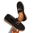 thumbnail image 6 of ShiShine Womens Round Toe Loafers Rhinestone Buckle Slip On Casual Comfortable Work Shoes, 6 of 7
