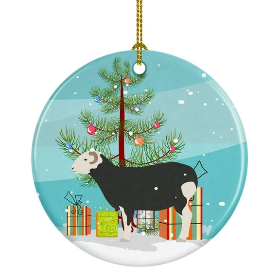 Herwick Sheep Christmas Ceramic Ornament