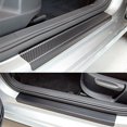 thumbnail image 4 of 4Pcs Carbon Fiber Look Car Door Sill Scuff Threshold Cover Sticker Anti-Scratch, 4 of 14