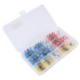 thumbnail image 1 of Kit de manguitos de soldadura para terminales de bloque de terminales rápidos a prueba de agua con tubo termorretráctil y anillo de soldadura sin engarce de 150 piezas, 1 of 5