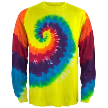 T-Shirt à Manches Longues Teinture sur Nœuds en Spirale