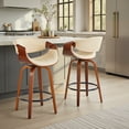 thumbnail image 2 of Symphony Counter Stools for Kitchen Counter in Faux Leather, Counter Height Chairs, Bar Stools Set of 2, Counter Height Chairs, Bar Stools For Kitchen Island, 2 of 10