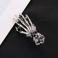 thumbnail image 4 of Broche de cristal Sunnimix para hombres Plata 5.1x2.1cm, 4 of 8