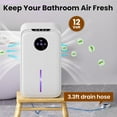 thumbnail image 5 of Dehumidifier,88OZ Dehumidifier for Bedroom With Drain Hose Quiet Small Dehumidifier for Bathroom Home Room Basement Portable Mini Dehumidifiers for RV Closet （800Sq.ft), 5 of 8