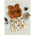thumbnail image 4 of Western Baby Boy Clothes 6M 12M 18M 24M 3Y Cow Print Sleeveless Tank Top T-Shirt Solid Shorts Set 2PCS Toddler Cowboy Outfit, 4 of 10