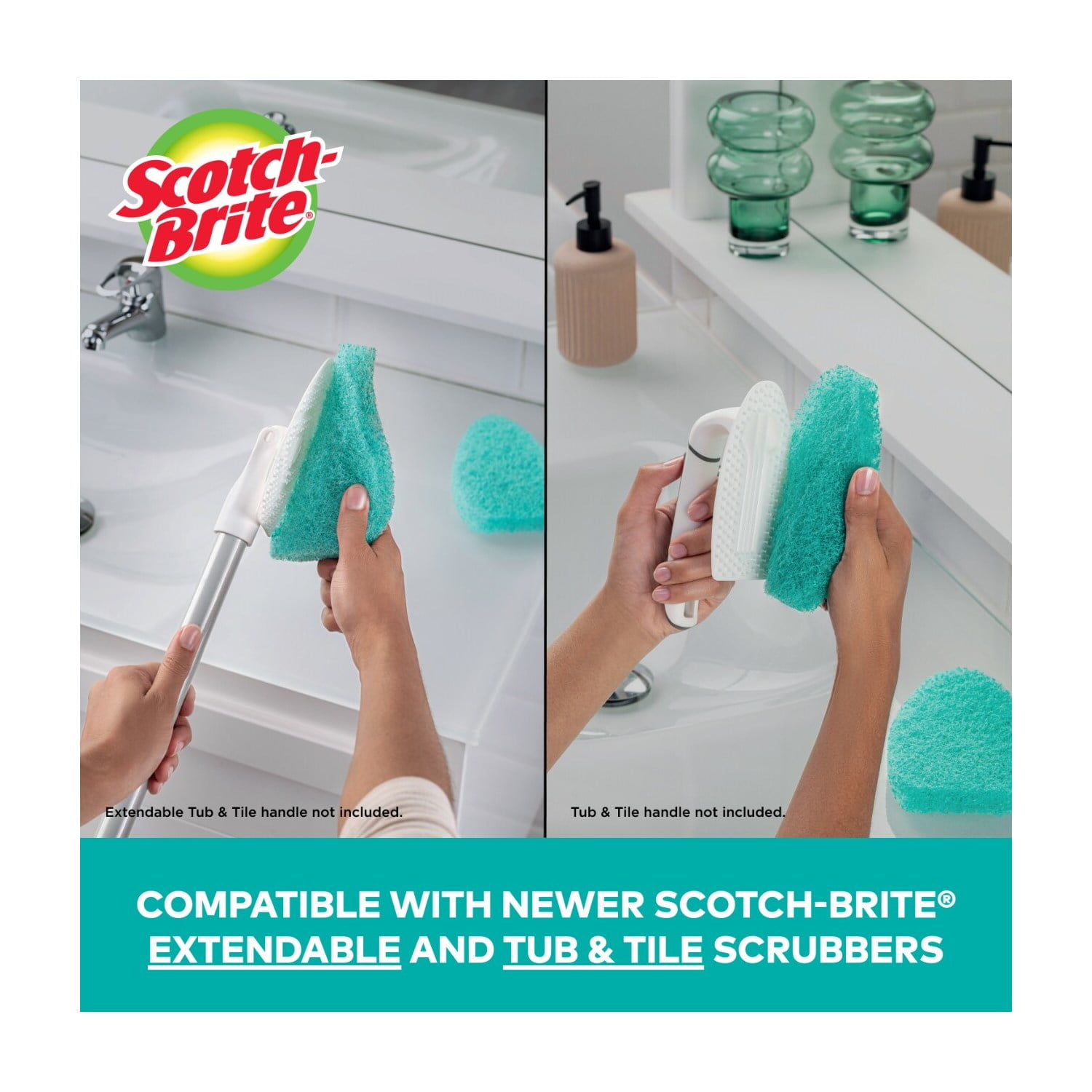 (3 pack) Scotch-Brite Refill Shower Scrubber, 1 Scrubber Total