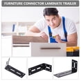 thumbnail image 2 of unbranded 4Ud Escuadras De Soporte Para Muebles Ángulo Recto Negro Resistente Y Anticorrosión, 2 of 6