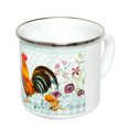 thumbnail image 6 of Enamel Aluminum Campfire Mug for Hot Beverages Lightweight Golden Rooster Camping Enamel Mug Serving Mug 24.3 fl oz (0.72 L) Travel Coffee Mug, 6 of 7