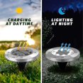 thumbnail image 3 of 4 Pack Outdoor Solar Disc Lights Waterproof Ground Landscape Lighting For Garden Walkway Passage, 3 of 3