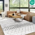 thumbnail image 2 of 6x9 Machine Washable Area Rug - Grey White Vintage Moroccan Rug, 2 of 8