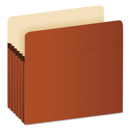 Pocket File 5.25" Expansion, Letter Size, Red Fiber