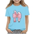 thumbnail image 1 of hengsof T-Shirt à Manches Courtes de Pâques pour Enfants pour la Rentrée, Haut Décontracté à Col Rond de Printemps, Chandail Confortable et Stylé Convenant aux Âges de 2 à 14, 1 of 6