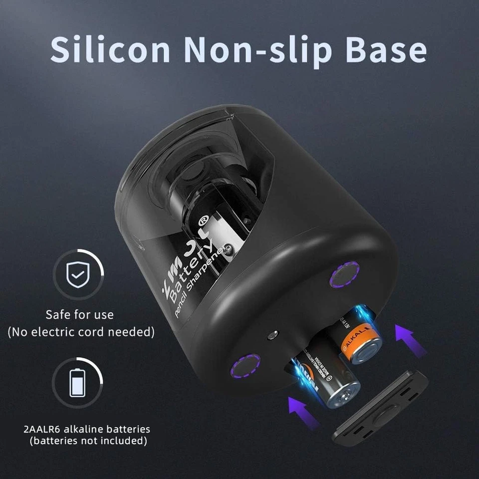 CRESTIN- Zmol Battery Operated Electric Pencil Sharpener, Quick Sharpener Pencil Sharp...