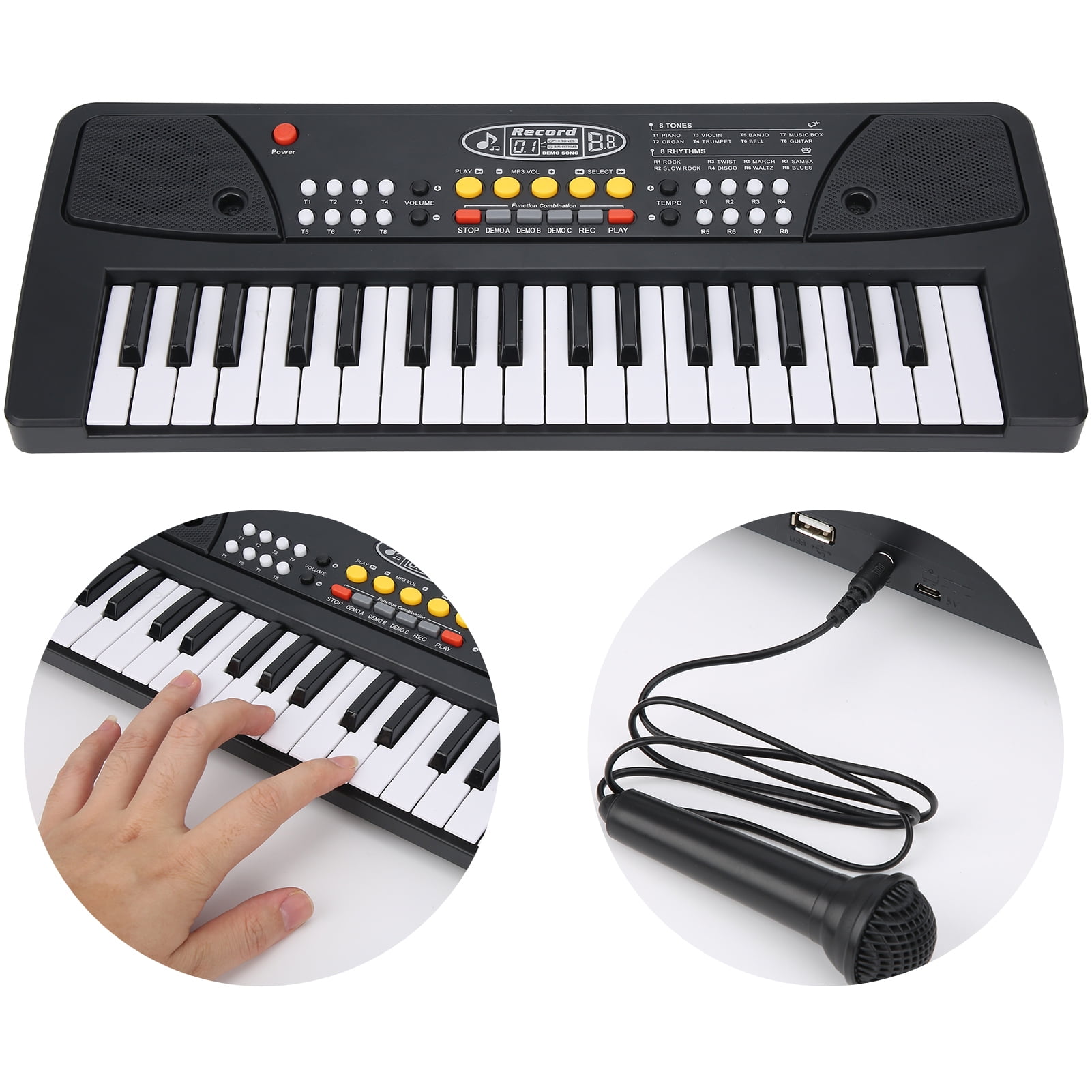 Electronic Piano Keyboard Multi-function Portable Electronic Keyboard Beginners Age 3-8 Years Old For Kids Girls