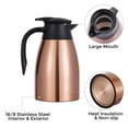 thumbnail image 4 of 51 Oz Thermal Coffee Carafe  Stainless Steel Insulated Vacuum Carafes For Keeping Hot 1.5 Liter Beverage Dispenser (copper), 4 of 6