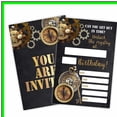 thumbnail image 2 of Mystery Escape Birthday Invitation Set - 20 Fill-In Cards with Envelopes for Kids' Parties, Perfect for Adventure-Themed Celebrations and Fun Gatherings, 2 of 5