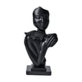 thumbnail image 1 of Escultura de cara abstracta, estatua de abrazar, estatua de amante abrazado, figura coleccionable Negro, 1 of 9