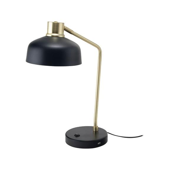 V-Light LED Desk Lamp 20"H Gold/Black Matte Metal (SV210815HB)