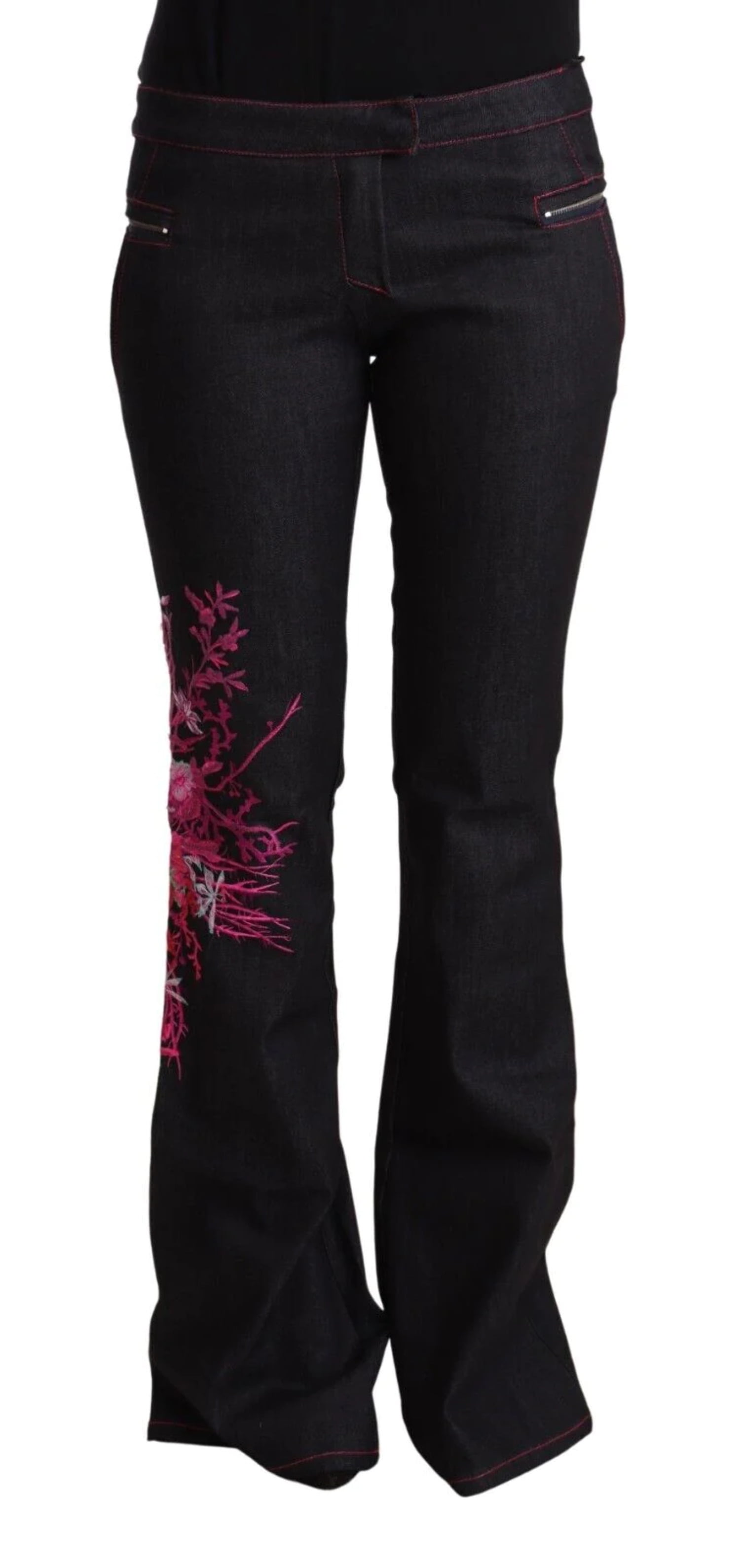 Flared Cotton Denim Jeans