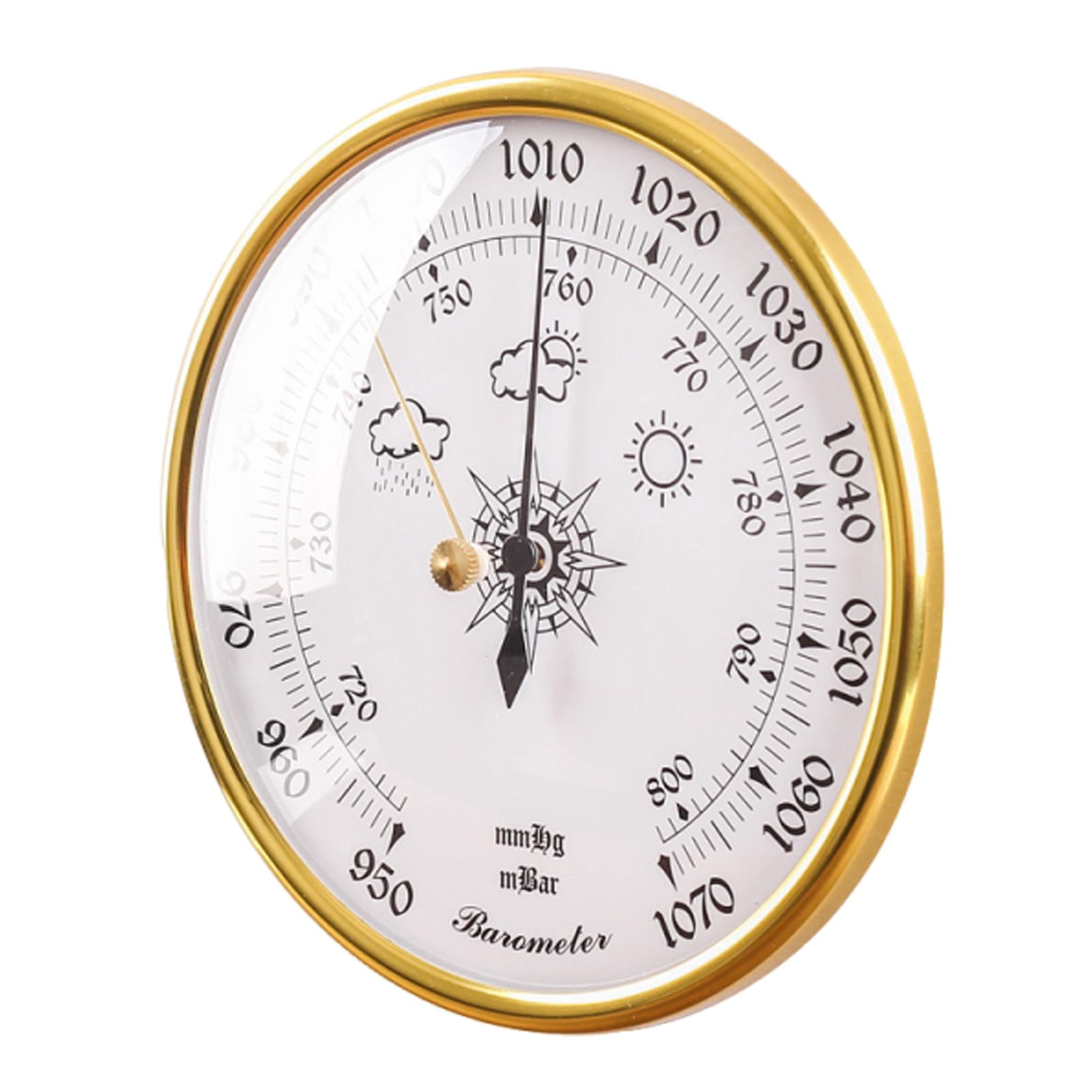 QccHieUs Barometer Air Pressure Tool 950~1070 Hpa Accessories for Offices Boat Hotels White Face