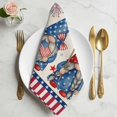 thumbnail image 2 of 4th of July Cloth Napkins, USA Flag Gnomes Independence Day Rustic Washable and Reusable Dinner Napkins Set of 6, Table Napkin for Kitchen Party Birthday Wedding Hotel Housewarming 20"x20", 2 of 9