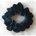 thumbnail image 7 of Penny's Boutique Teal Blue Velvet Hair Scrunchy-Large - Made in the USA, 7 of 7