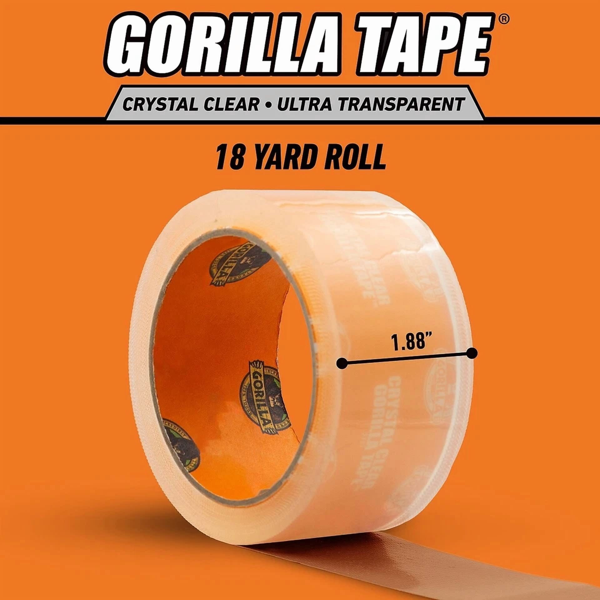 PRIME - Gorilla Transparent Clear Tape 1.88" X 18 Yds. Crystal Clear (6060002)