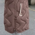 thumbnail image 4 of HAPIMO Womens Puffer Vest Sleeveless Zip Up Quilted Coat Stand Collar Gilet Jacket with Pockets Cotton Hoodie Brown L, 4 of 9