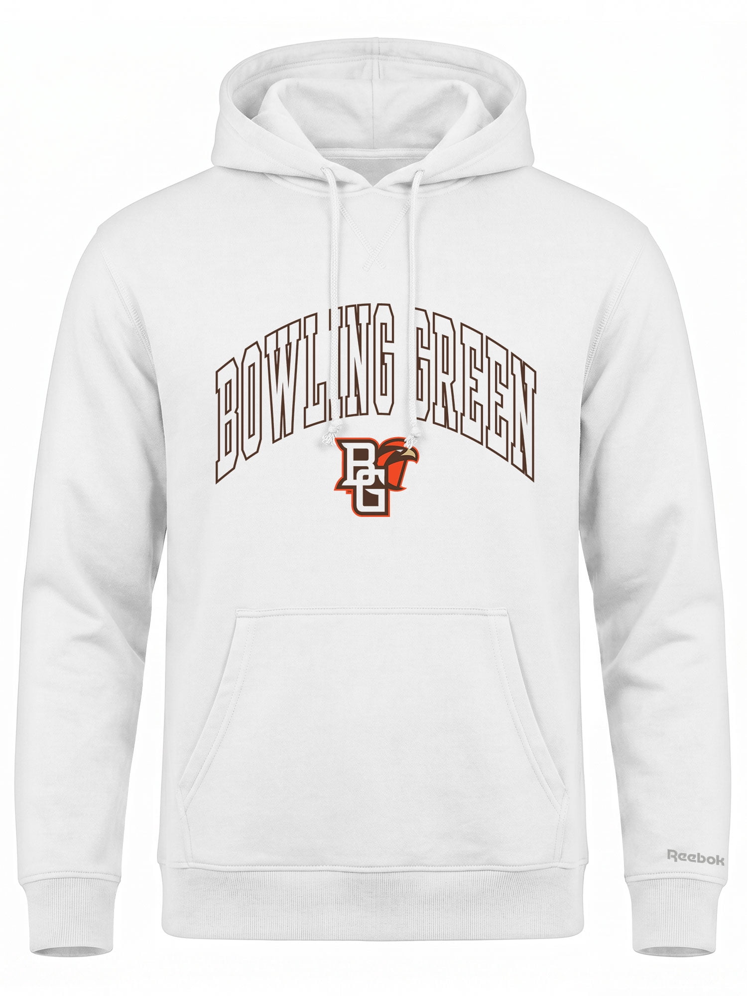 Bowling Green State Falcons Reebok Mens White Hooded Sweatshirt